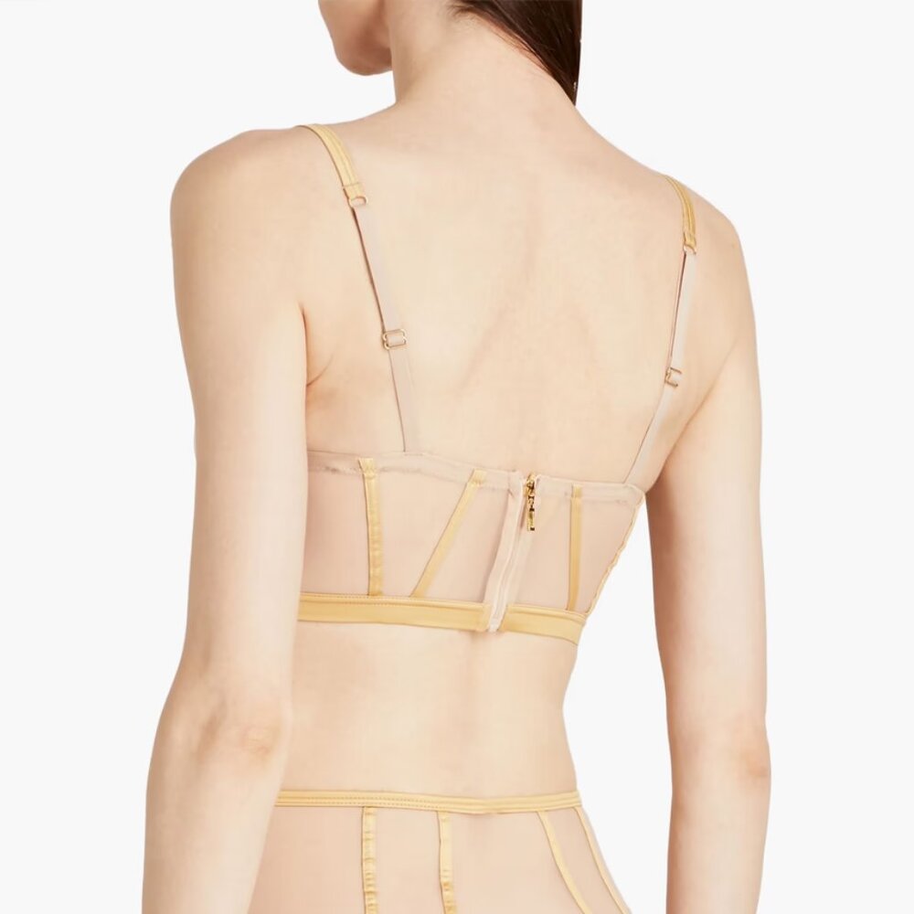 COSABELLA Sardegna Stretch Mesh Bustier in Soft Gold Size 32D NWT - Picture 3 of 4